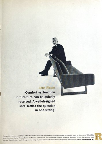 1963 jens risom sofa - risom, danish