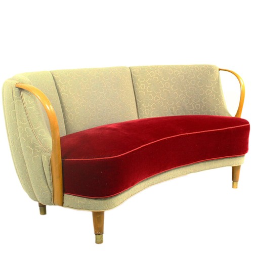 1950s danish banana sofa - danish,